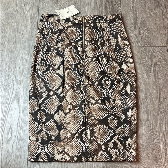 Altuzarra target Black and Tan Snake Print Pencil Skirt size 2 nwt - Picture 6 of 6